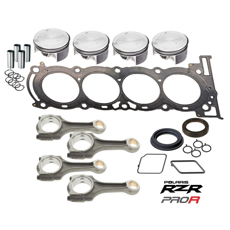 Polaris RZR Pro R Rebuild Kit Connecting Rods Pistons Top Bottom End Assembly