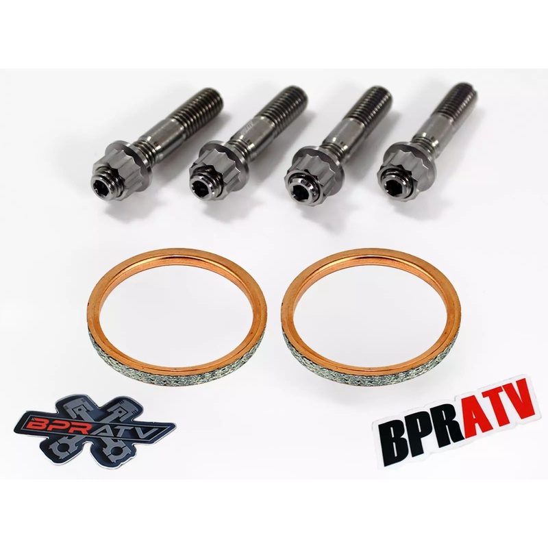 Rhino Grizzly 660 Titanium Exhaust Studs Gaskets Ti Manifold Stud Gasket Kit Set
