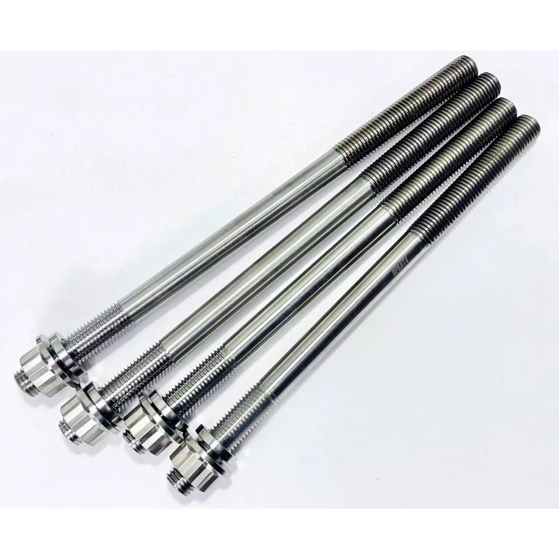 06-25 KX450F KX 450F Cylinder Head Studs TITANIUM 12 Point Nut Cylinder Bolt Kit