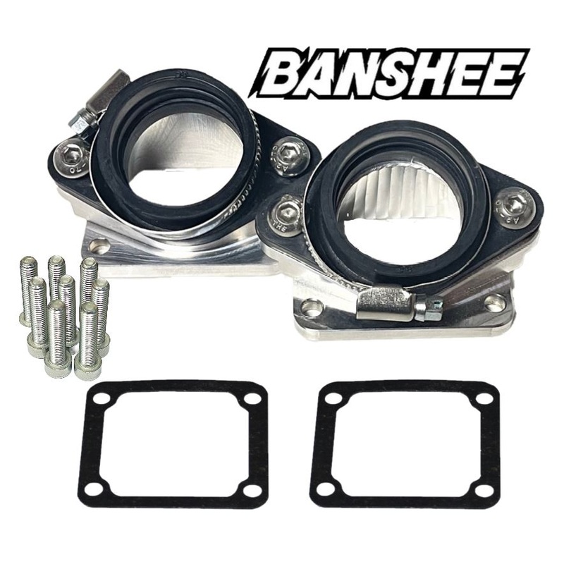Banshee 350 34mm 36mm Lectron Carb Intake Manifold Billet Dual CNC Manifold Pair