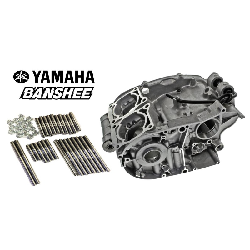 Banshee Cases Trenched Machined 10mm Striker Crank 465cc Cub Titanium Stud Kit