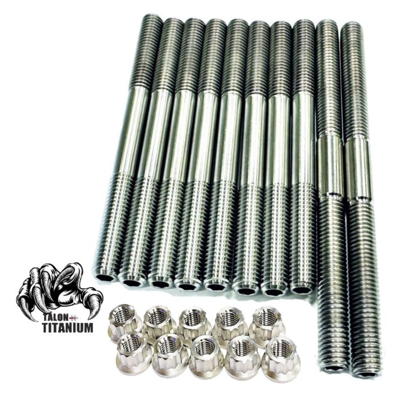 Banshee Crankcase Studs TITANIUM Bottom Top Case Allen Head Stud 12 Pts Nuts Kit