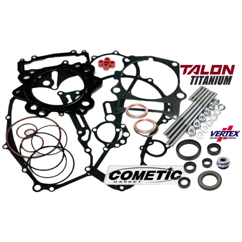 Raptor 700 Big Bore Gaskets Seals Kit TITANIUM Cylinder Head Stud Kit 105.5mm