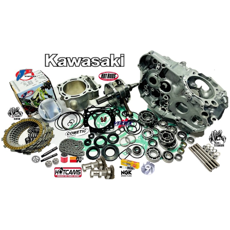 08-12 RMZ450 Cases Rebuild Kit Cams Top Bottom End Crankcase Stage 2 Hotcams