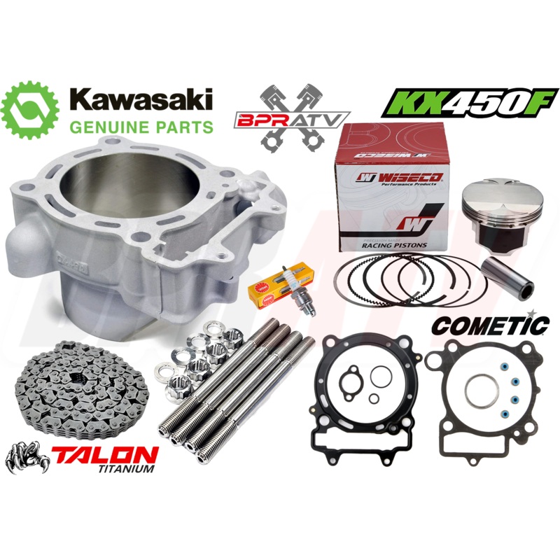 2008 KX450F KX 450F 96mm OEM Cylinder Wiseco Piston Cometic Top End Rebuild Kit