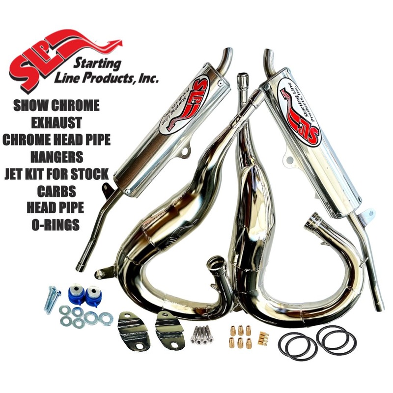 Banshee Chrome Pipes SLP Exhaust Chrome Hangers Jet Kit Complete Starting Line
