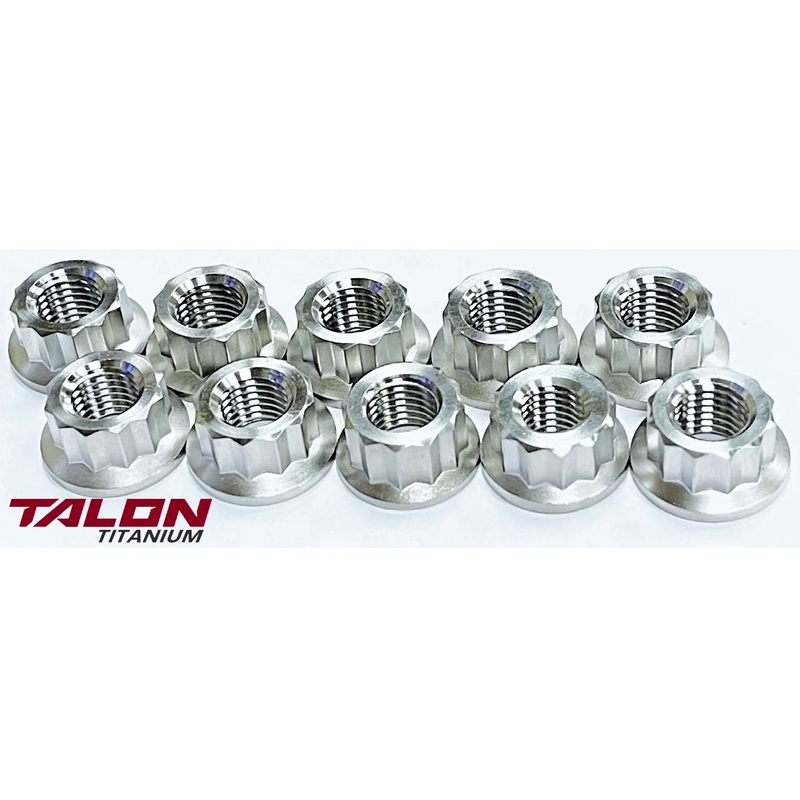 Banshee Pro Design Cool Head Nuts TITANIUM Replacement 12 Point Flange Nuts Kit