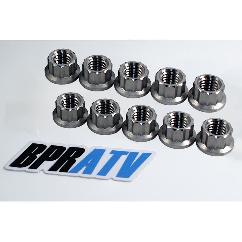 Banshee Stock Head Nuts TITANIUM Replacement Nut Kit For OEM Cylinder Head Nuts