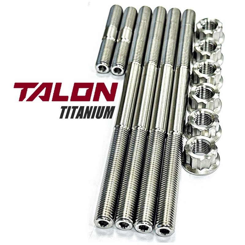 Best Raptor YFM 660 Cylinder Head Studs ALL TITANIUM Head Stud 12 Point Nut Kit
