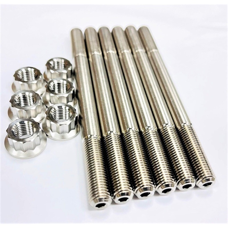 Ranger XP 900 1000 Cylinder Head Studs TITANIUM Grade 5 Ti Alloy Stud Nut Kit