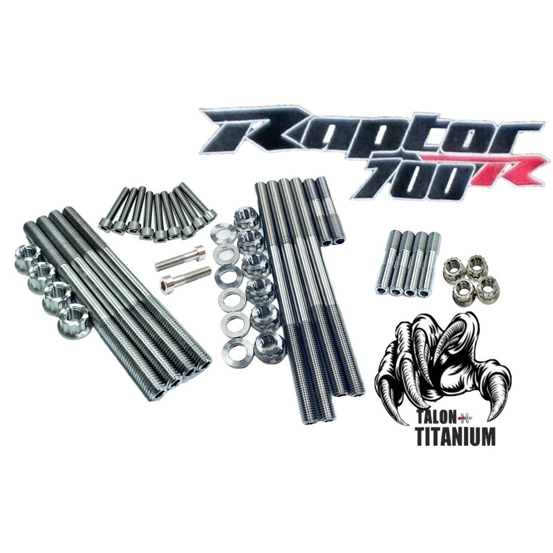 Raptor 700 Cylinder Head Exhaust Studs Complete TITANIUM Top End Stud Bolt Kit