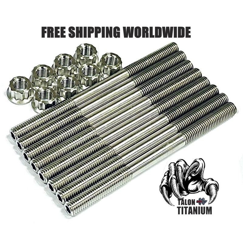 Renegade 1000 1000R MAX Cylinder Head Studs TITANIUM Head Stud 12 Point Nut Kit