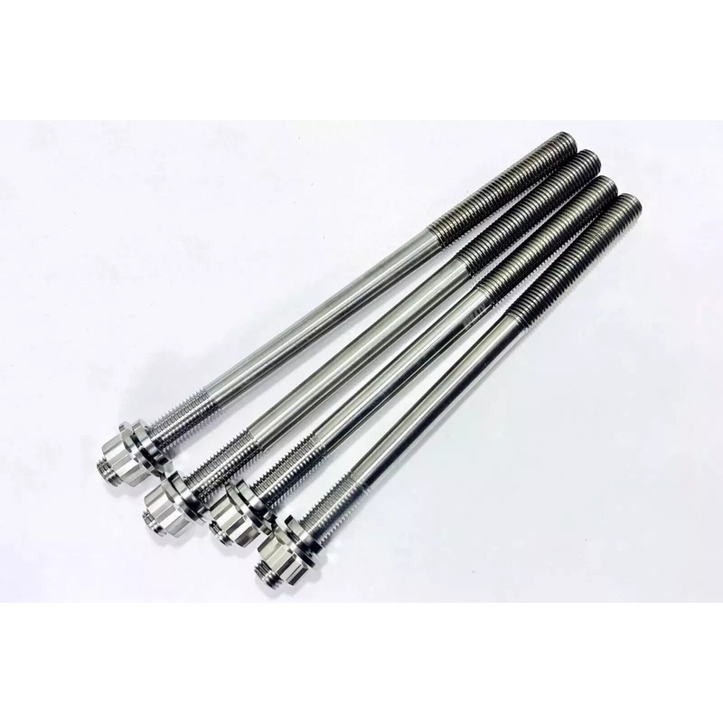 19+ KX450 KX450X Cylinder Head Studs TITANIUM 12 Point Nut Stud Bolt Upgrade Kit