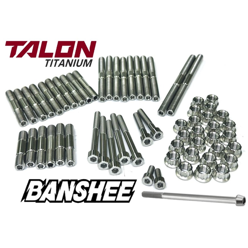Yamaha Banshee Case Studs Bolts TITANIUM Top Bottom End Stud Bolt Nut Kit Set