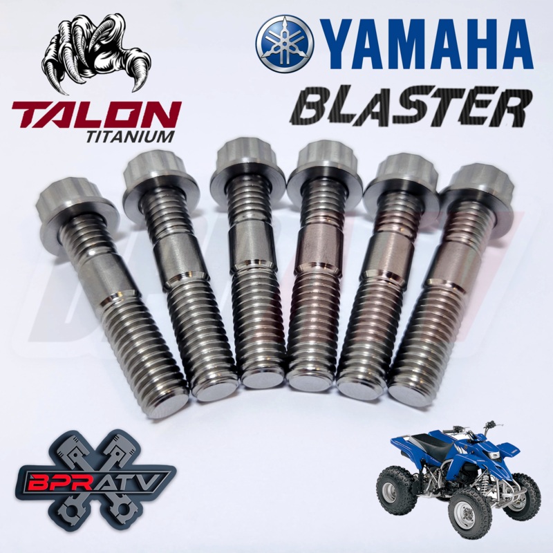 Yamaha Blaster 200 TITANIUM Cylinder Head Studs Complete Bolts Ti Stud Nuts Kit
