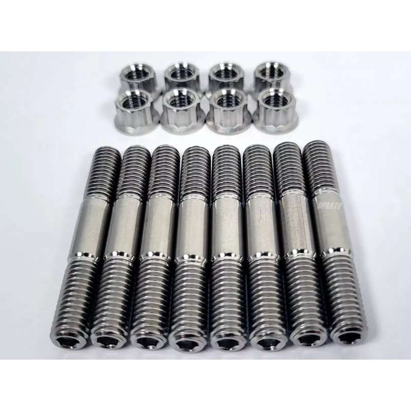 Yamaha Blaster TITANIUM Cylinder Bolts Head Studs Stud Bolt 12 Point Nut Kit Set