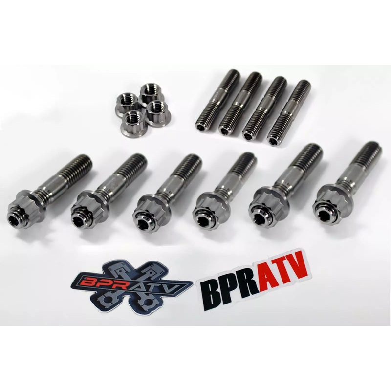 Yamaha Blaster TITANIUM Cylinder Head Studs Cylinder to Crankcase Stud Kit Nuts