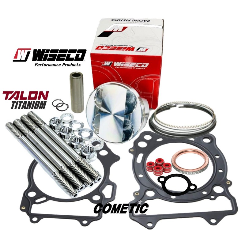 04 05 TRX450R 97mm 13.5:1 Piston +3 Wiseco Top End Rebuild TITANIUM Head Studs