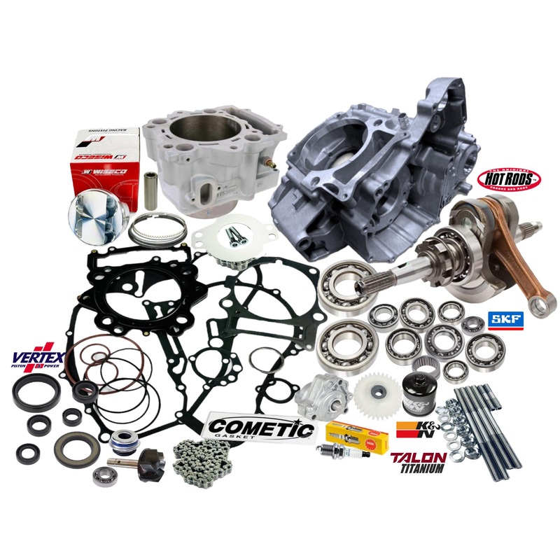 08-14 Grizzly 700 Cases Rebuild Kit Complete Top Bottom End Motor Engine Kit