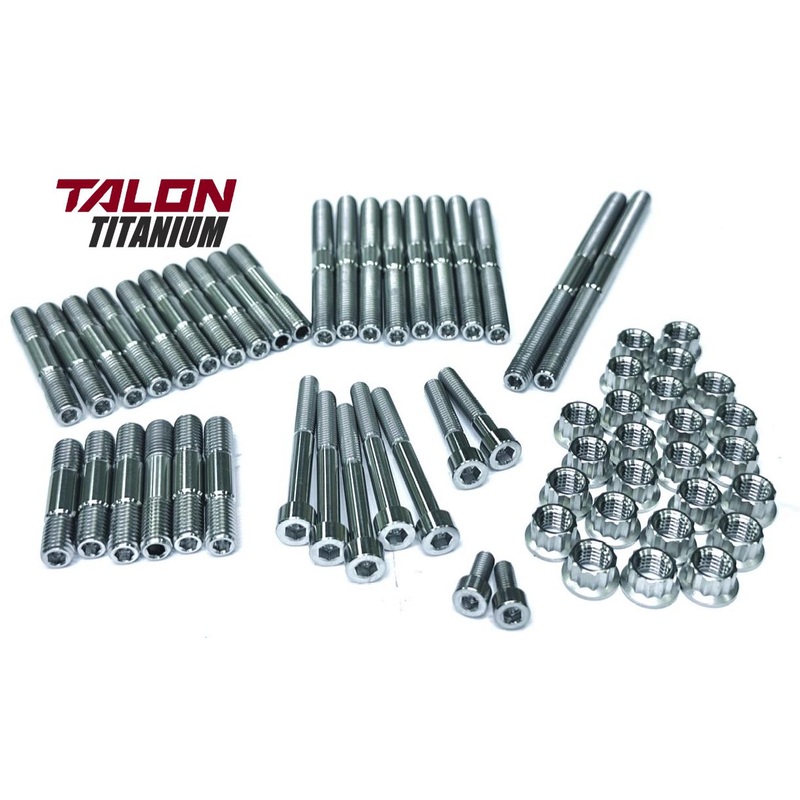 Banshee TITANIUM Cylinder Head Stud Kit Crankcase Top Bottom Cases Ti Studs Nuts