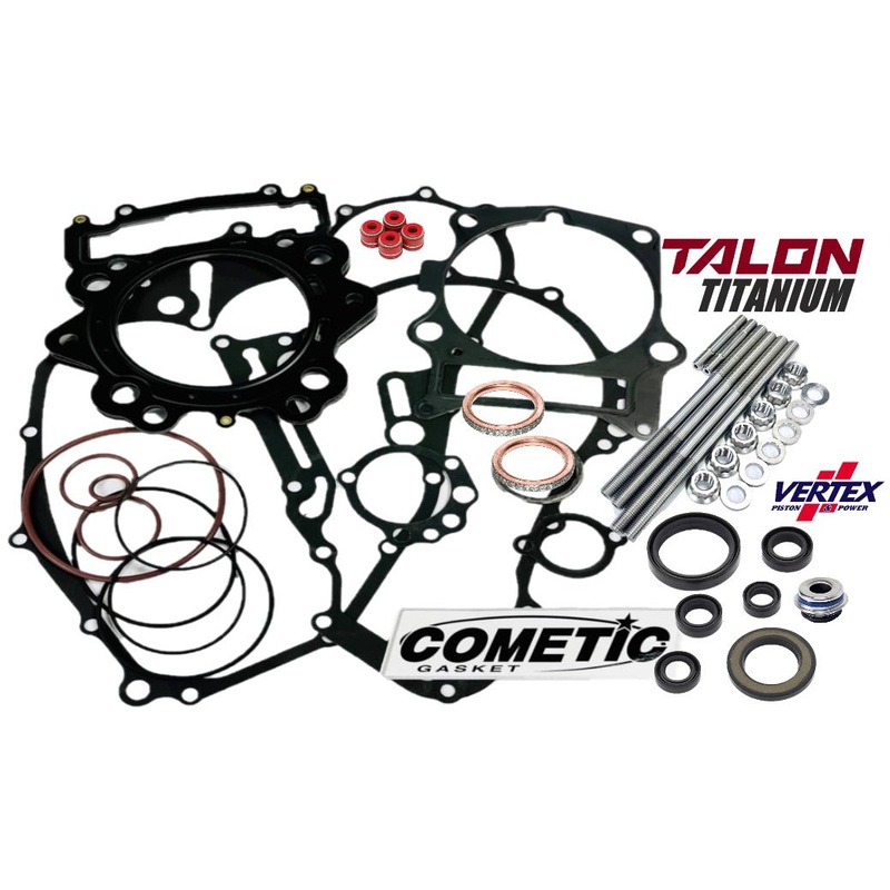 Raptor 700 108mm Gasket Kit Cometic Top Bottom Gaskets Seals TITANIUM Head Studs