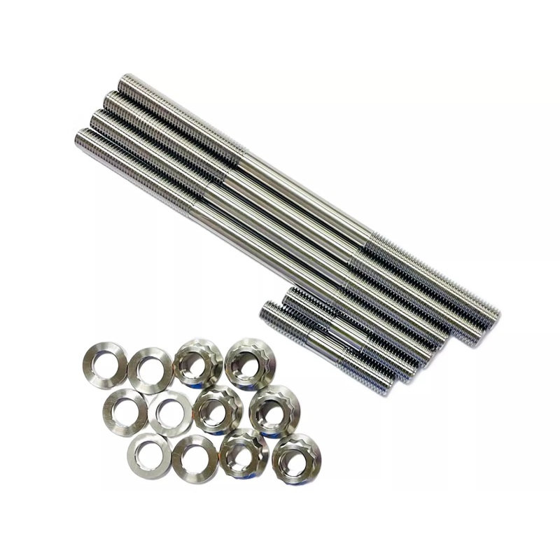 Rhino Grizzly 660 Cylinder Head Studs TITANIUM Studs Nuts Upgrade Heavy Duty Kit