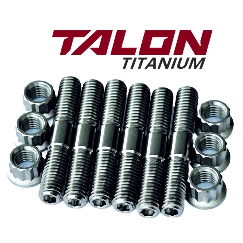 YZ250 TITANIUM Cylinder Head Studs Ti Stud Bolt 12 Point Nut Kit Set