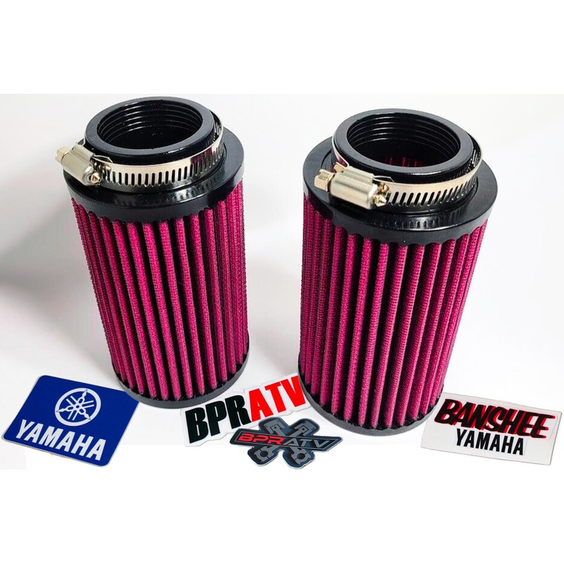 Banshee 38mm Lectron Pod Filters K&N Style Pair 6 Inch Reusable Air Intake Kit