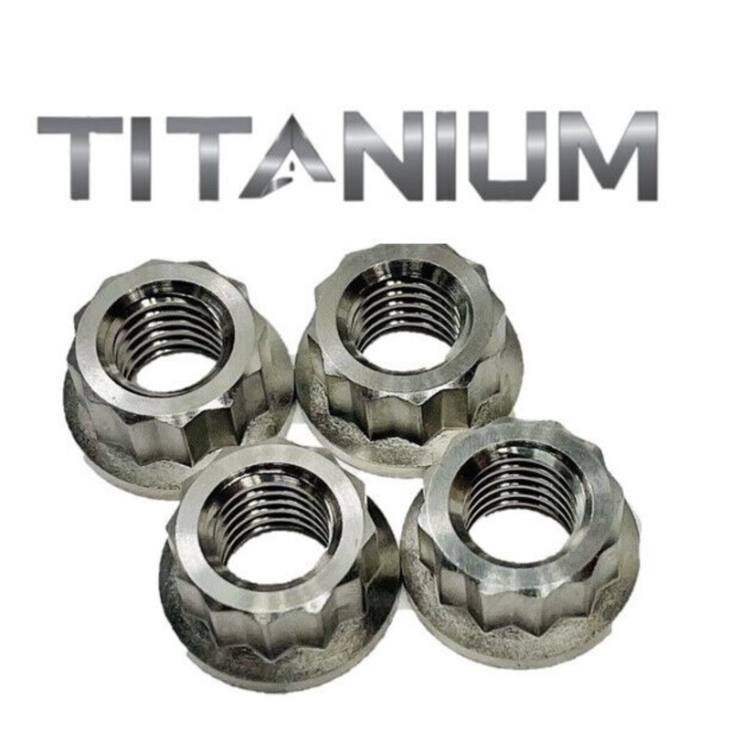 Suzuki DRZ LTZ 400 Z4000 Titanium Lug Nuts Front Rear Wheel Ti Lug Nut Set of 4