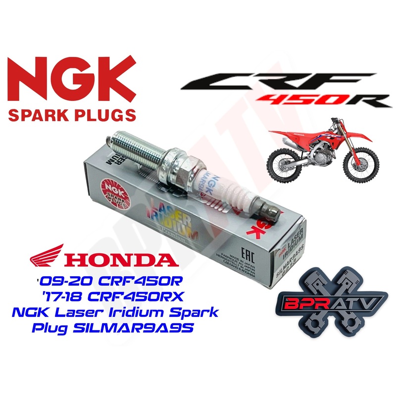 ’09-25 Honda CRF450R CRF450R FX NGK Laser Iridium Spark Plug SILMAR9A9S (6213)