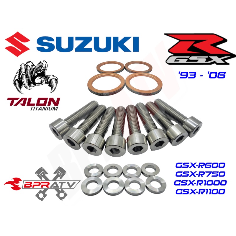 93-06 Suzuki GSX-R600 750 1000 1100 TITANIUM Exhaust Manifold Gasket Repair Kit