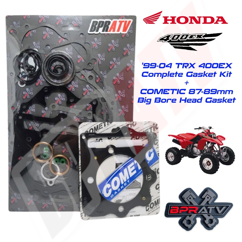 Honda TRX 400EX XR400R 87 88 89mm Complete Gasket Kit COMETIC Big Bore HG