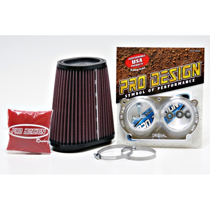 Pro Design PD206 Pro Flow K&N Air Box Filter Intake Kit Yamaha Raptor 660 660R