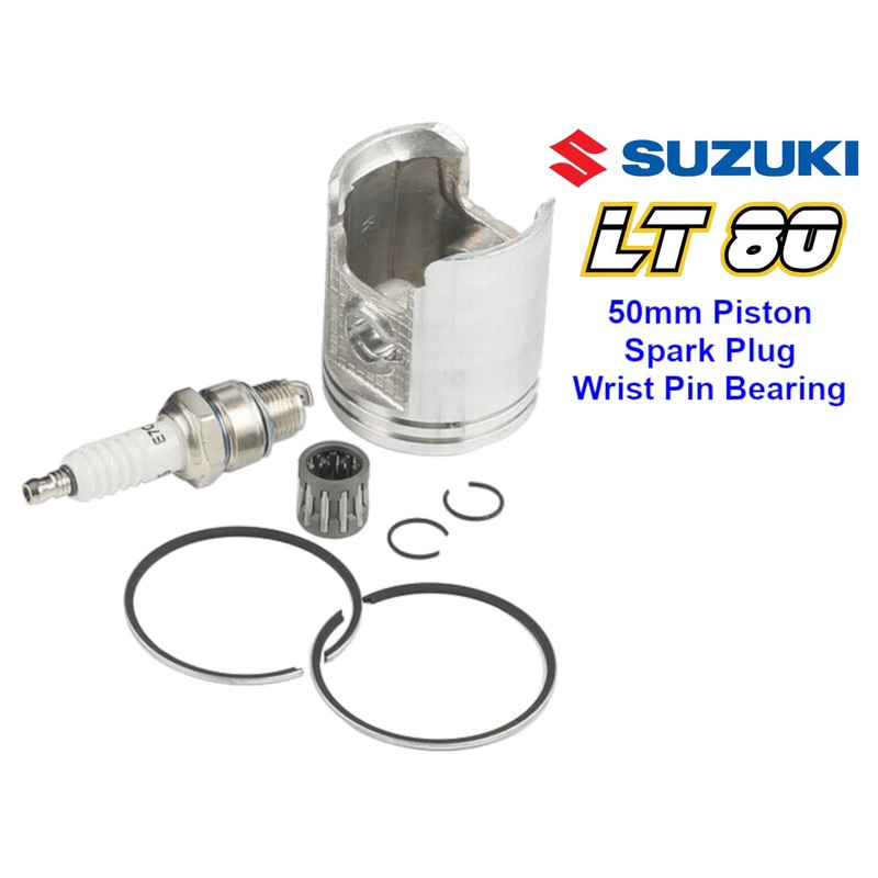 Suzuki Quadsport LT 80 LT80 Top End Piston Spark Plug Wrist Pin Bearing Kit