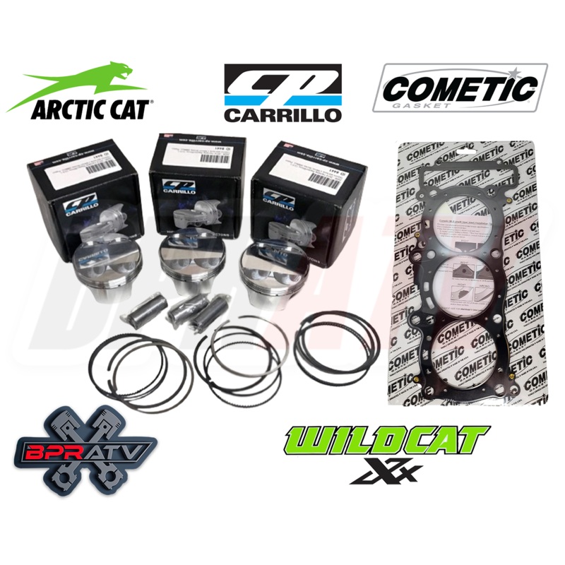 Arctic Cat Wildcat XX OEM Bore 80mm 11:1 CP Pistons Kit Cometic MLS Head Gasket