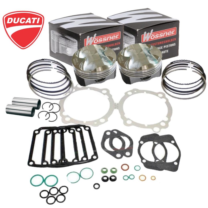 Ducati 900SS Hi Comp Pistons Rebuild Kit 92mm 13.5:1 Wossner Piston Athena Kit