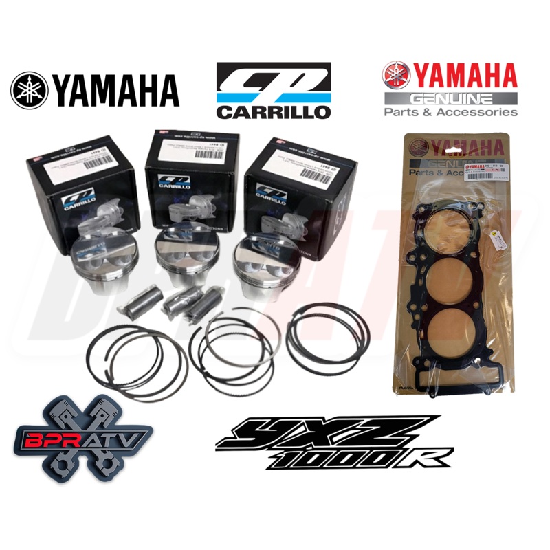 YXZ1000R YXZ 1000 Stock Bore 80mm 10.5:1 TURBO CP Pistons Yamaha OEM Head Gasket
