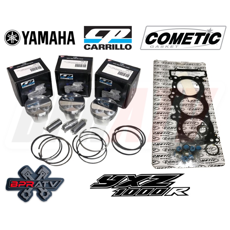 YXZ1000R YXZ Stock Bore 80mm 10.5:1 CP TURBO Piston Set Cometic Top End Gasket