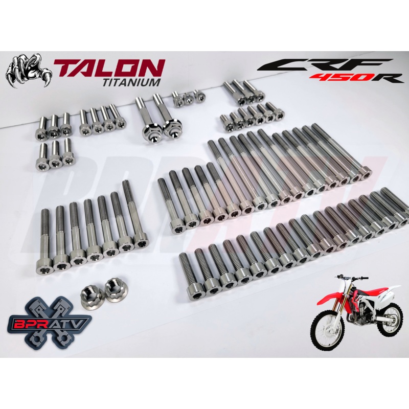 02-08 CRF450R CRF 450R 450X  Talon Titanium COMPLETE Motor Engine Bolt Kit