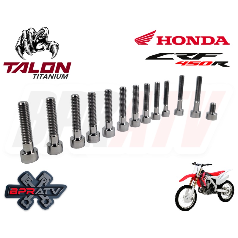 02-08 CRF450R CRF 450R 450X  Titanium RIGHT Crankcase Cover Bolt Bolts Kit