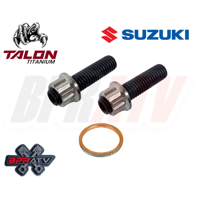92-94 Suzuki DR650SE DR650SES Studs Ti Nuts Exhaust Manifold Gasket Repair Kit