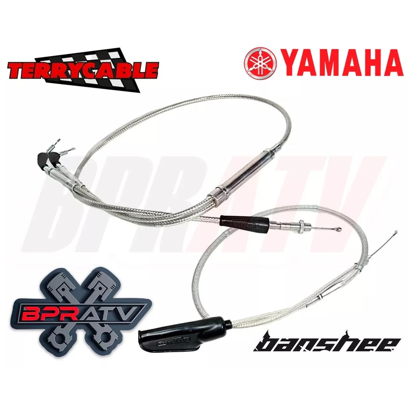 Banshee 350 Terry Steel Braided Dual Thumb Throttle & Clutch Cable PWK PJ Carbs