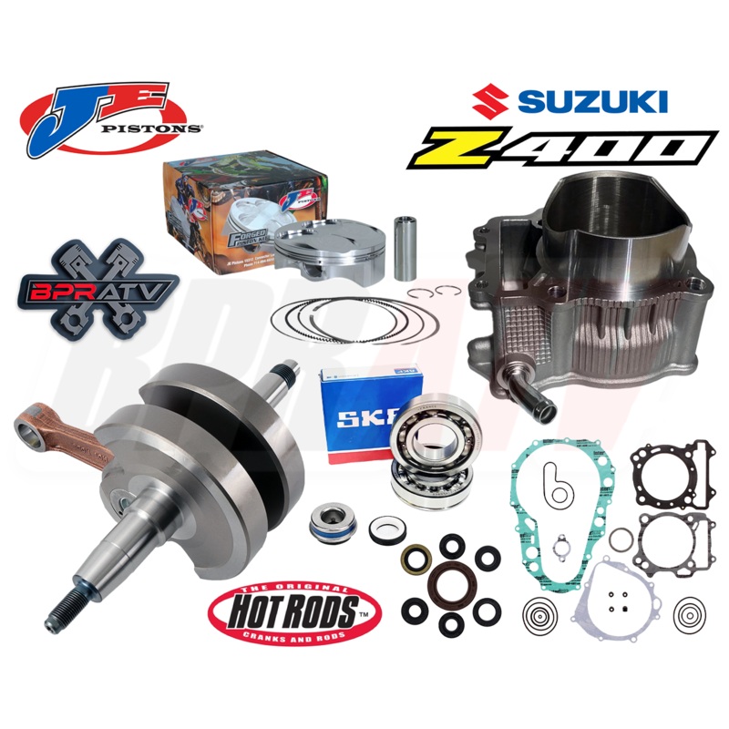 LTZ400 LTZ 400 OEM Bore 90mm Cylinder JE Piston 12:1 Simple Rebuild Kit Gaskets