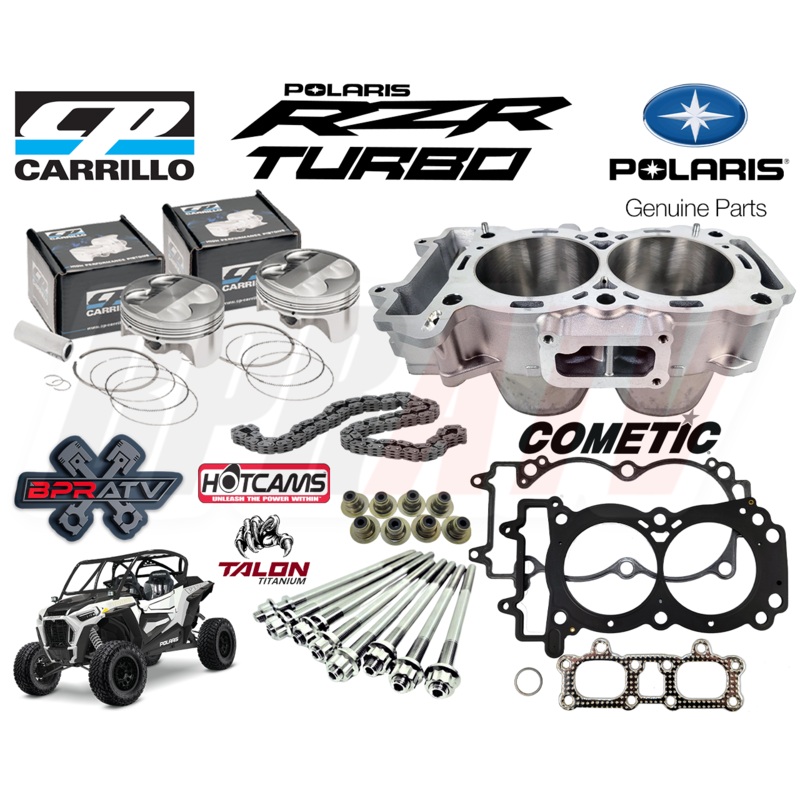 Polaris RZR XP Turbo S S4 OEM Cylinder CP Pistons Complete Top End Assembly Kit