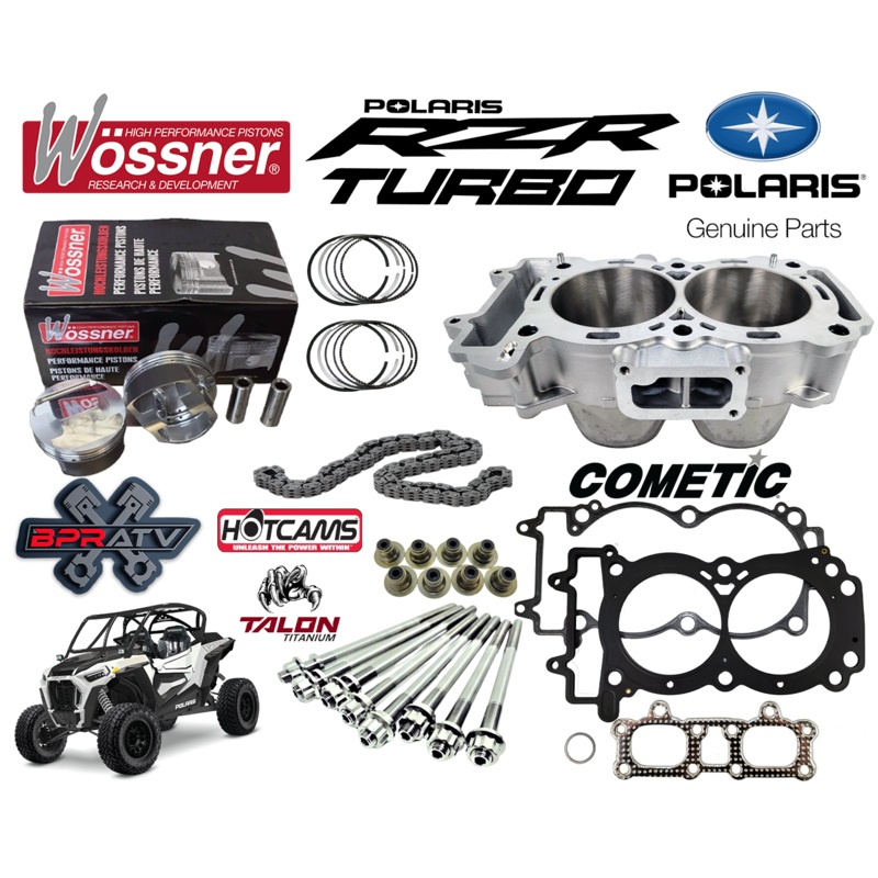 RZR XP Turbo S S4 93m OEM Cylinder Wossner Pistons Complete Top End Assembly Kit
