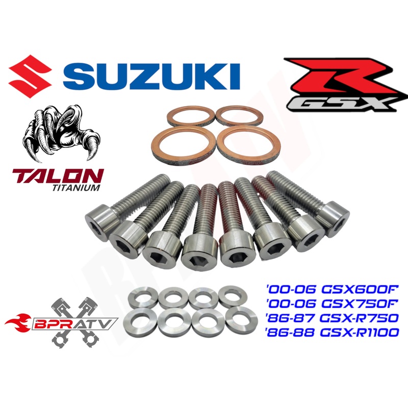 Suzuki GSX 600F R750 750F GSX-R1100 TITANIUM Exhaust Manifold Gasket Repair Kit