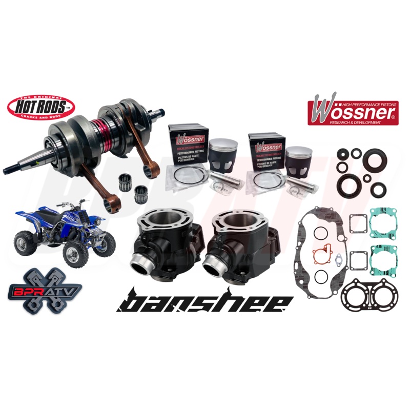 Yamaha Banshee 64mm Simple Stock Rebuild Kit Crank Wossner Pistons Gaskets Seals
