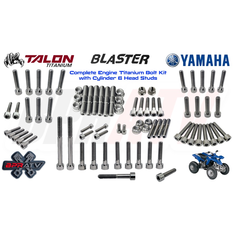 Yamaha Blaster Complete  TITANIUM Motor Engine Studs Bolts Screw Kit Set