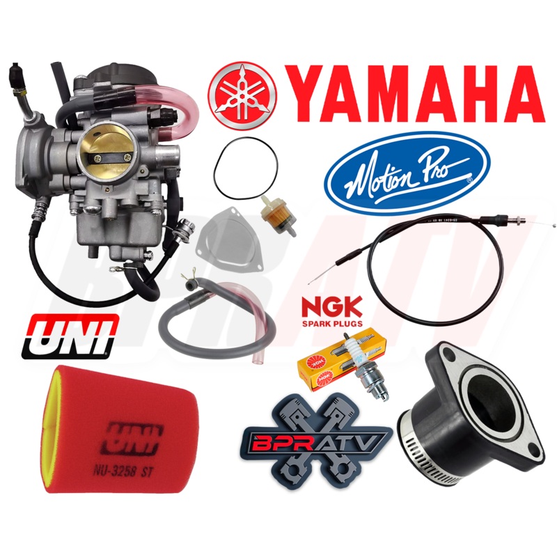 04-14 Yamaha Grizzly 450 YFM 450 Carb Intake Boot UNI Filter NGK Plug Pro Cable