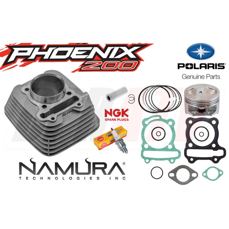 05-23 Polaris Phoenix 200 Cylinder Top End Rebuild Kit OEM Piston Namura Gasket